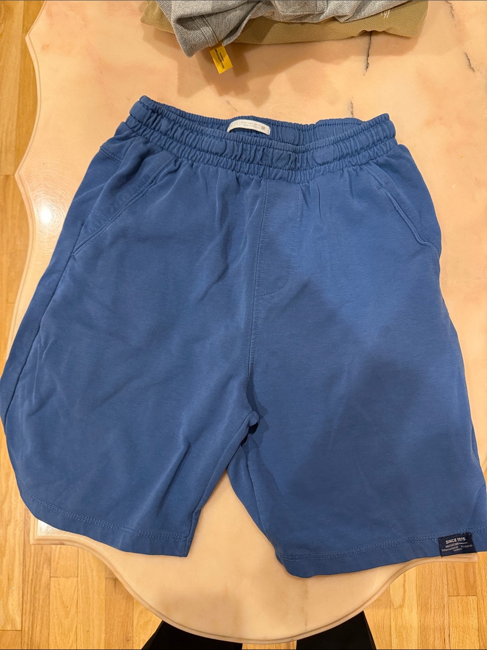 Zara Blue Kids Athletic Drawstring Shorts